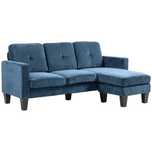 Sofá Cama com Chaise Longue 218x85x86cm