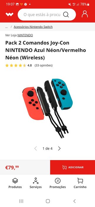 Nintendo joy-con Novo selado PROMOÇÃO VÁRIOS CORES
