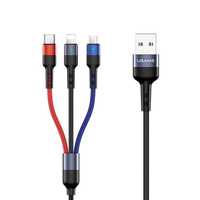 Kabel Usams U26 3w1 0.35m 2A Fast Charge - Lightning/Microusb/Usb-C