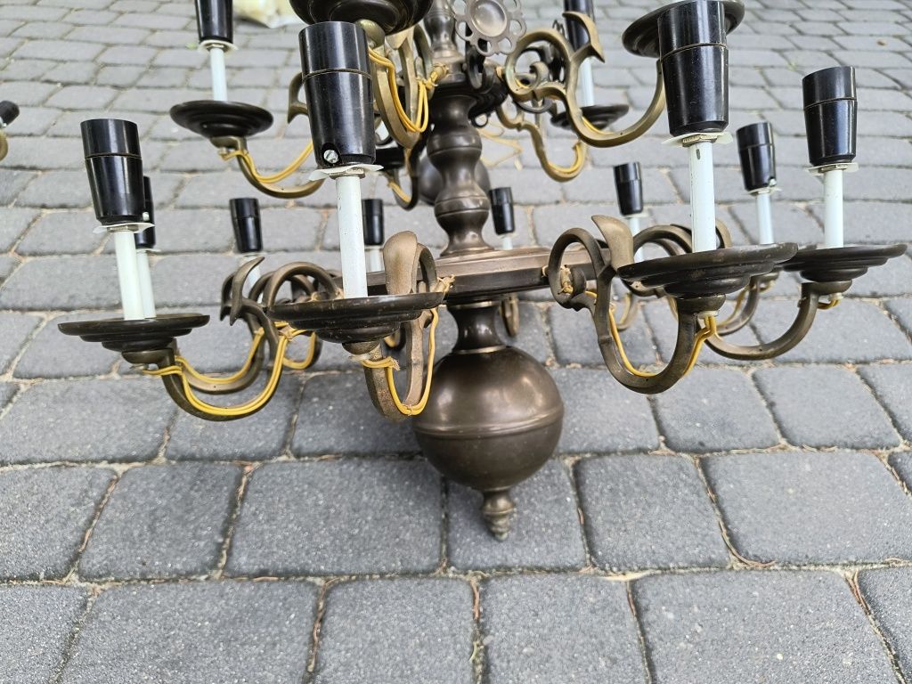 Żyrandol mosiężny Księstwo Warszawskie