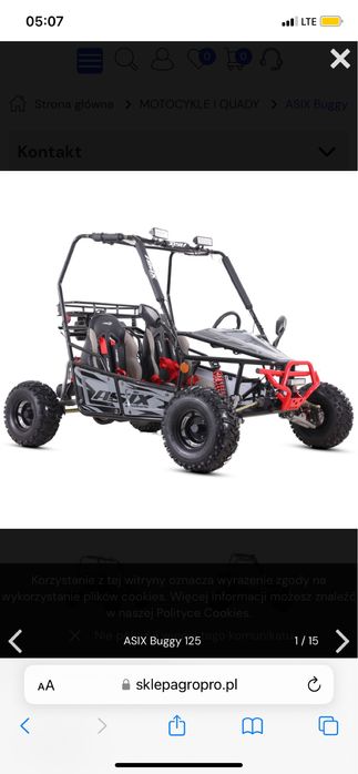 Buggy asix 125 12MTH JAK NOWY! Quad Transport