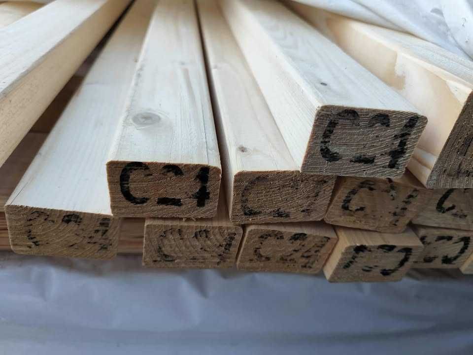 Drewno konstrukcyjne C24, suche, 4-str strugane, certyfikowane