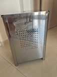 cesta inox roupa de banho inox brilhante retangular