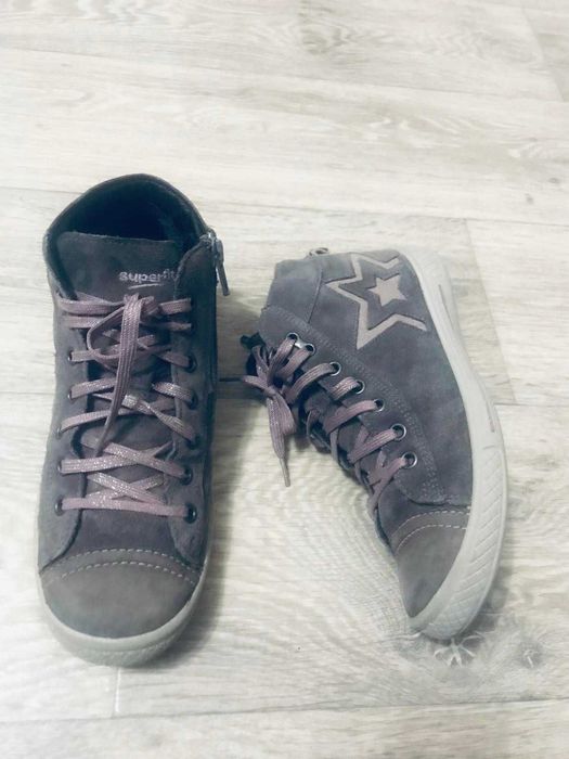 Кроссовки ботинки кеды Super fit Р34 ст.21,5-21см натур. замша