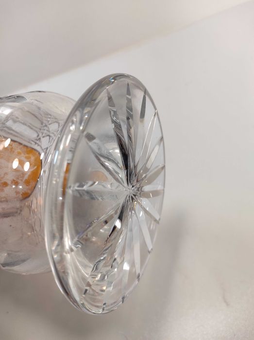 Wazon kryształowy Huta Julia wys 30,5cm / szkło kryształ kolorowy PRL