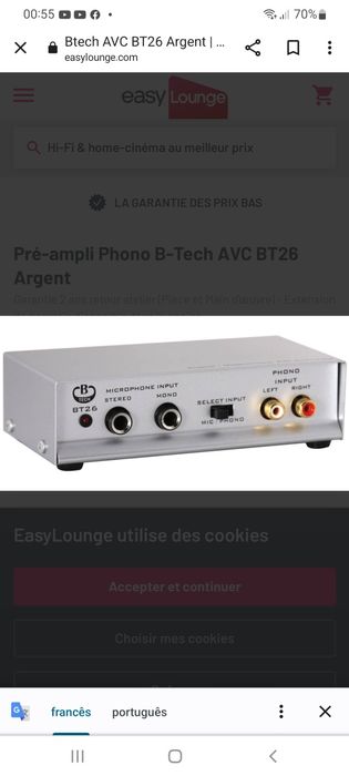 Pré amplificador de phono / microfone novo