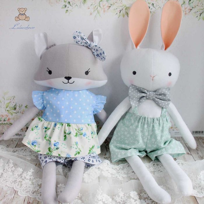 Przytulanki ręcznie szyte, maskotki, kotki, sarenki, króliczki, liski