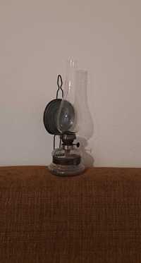 lampka naftowa stojąca szklana