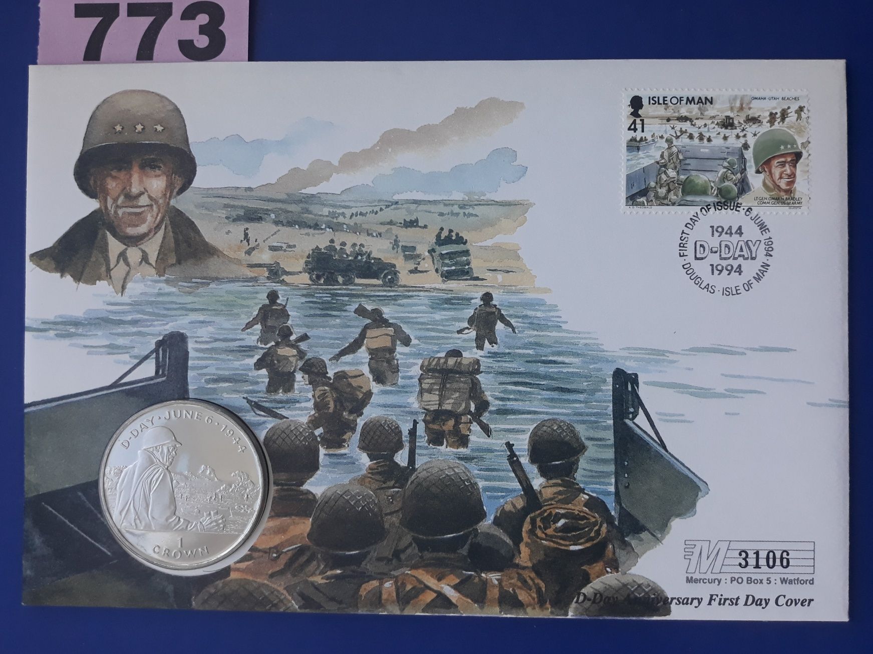 Moneta Korona 1994 Lądowanie w Normandii - Wyspa Man (773)