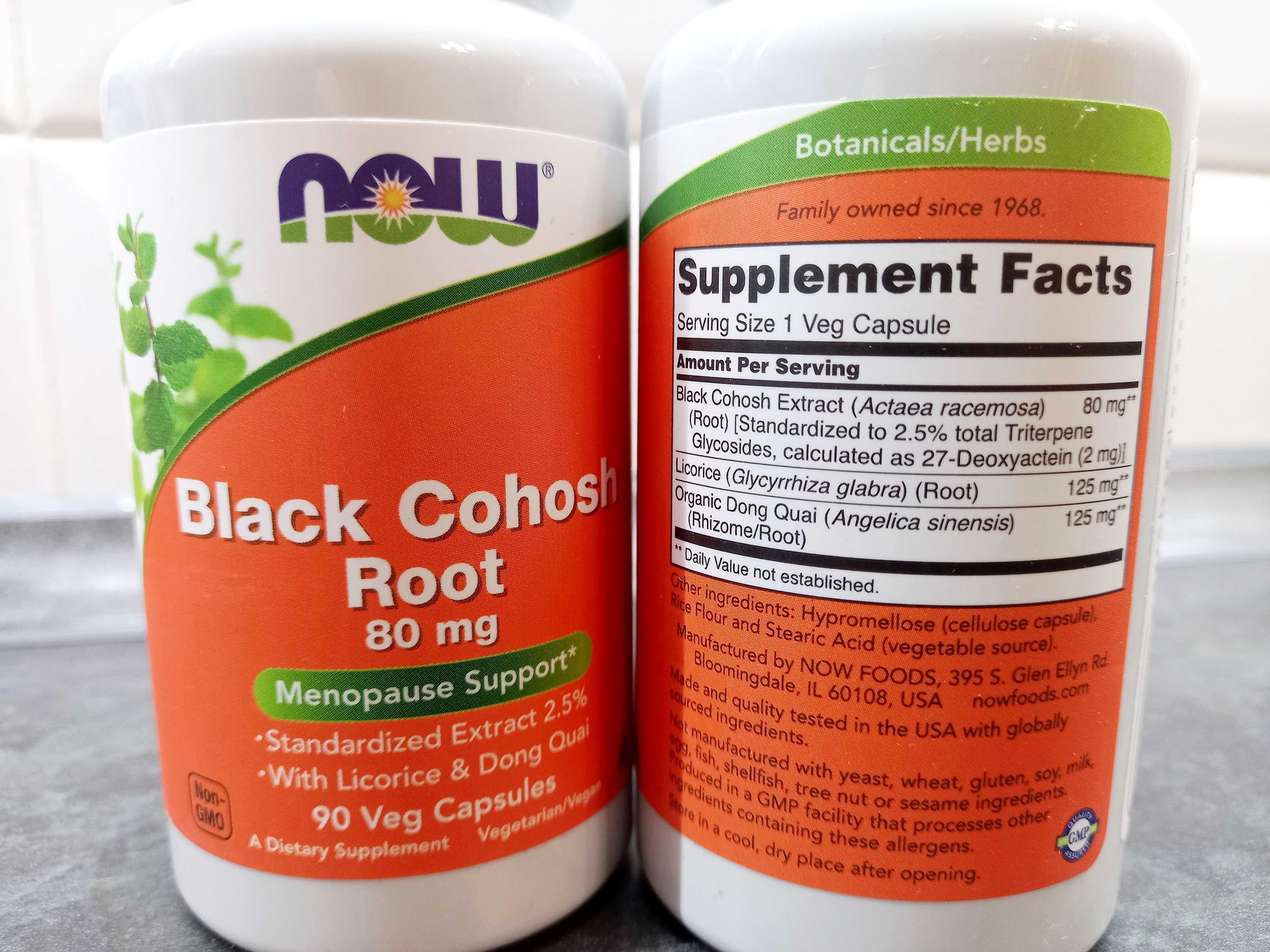 Now Foods, Black Cohosh Root (90 капс.), поддержка при менопаузе