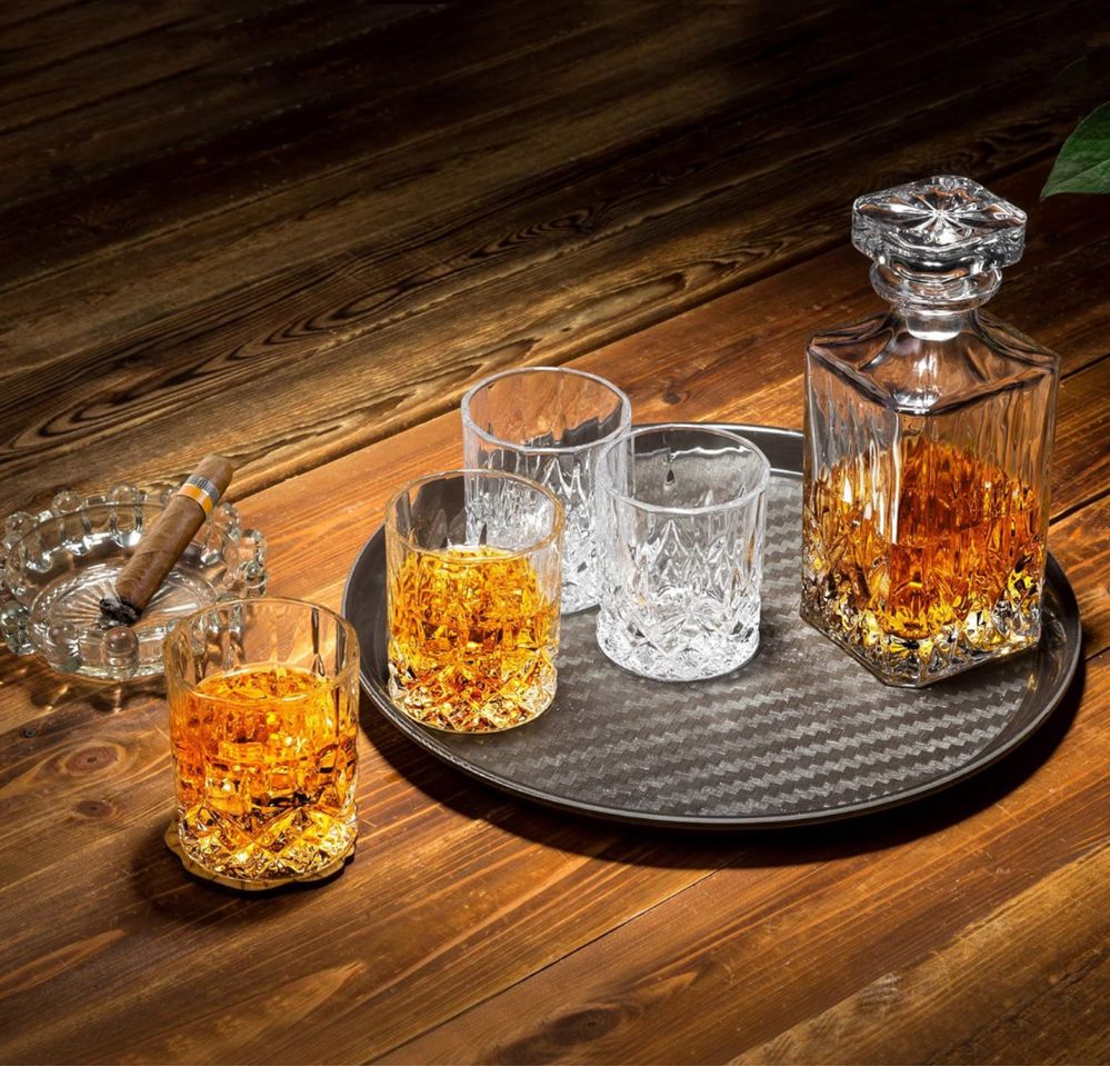 KANARS Zestaw Szklanek oraz Karafka do Whisky