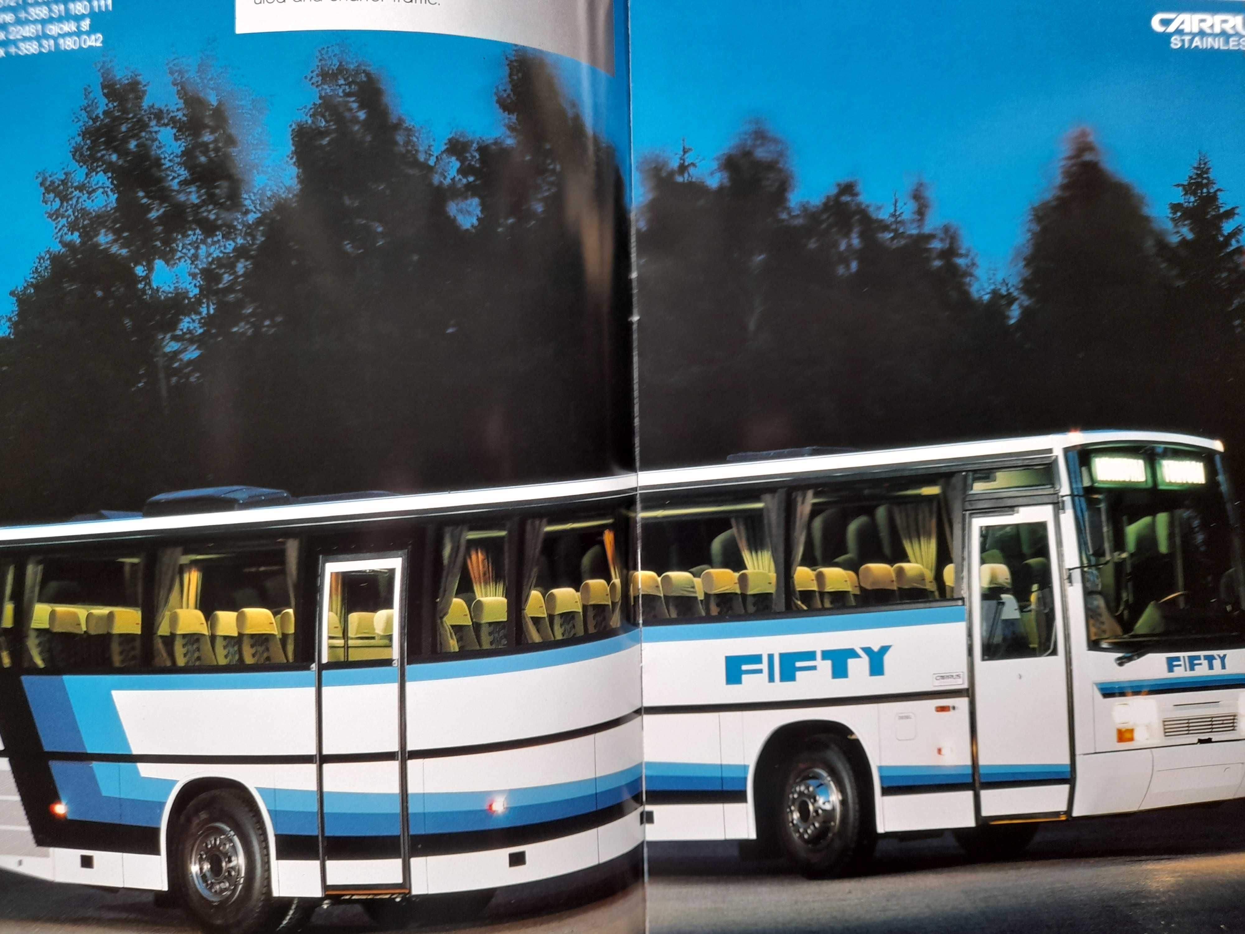 Autobus CARRUS ekskluzywny prospekt fiński j. angielski, rok 1992