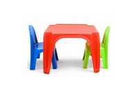 STÓŁ DLA DZIECI Plastikowy Stolik Do Pokoju Ogrodu Zestaw + 2 Krzesła