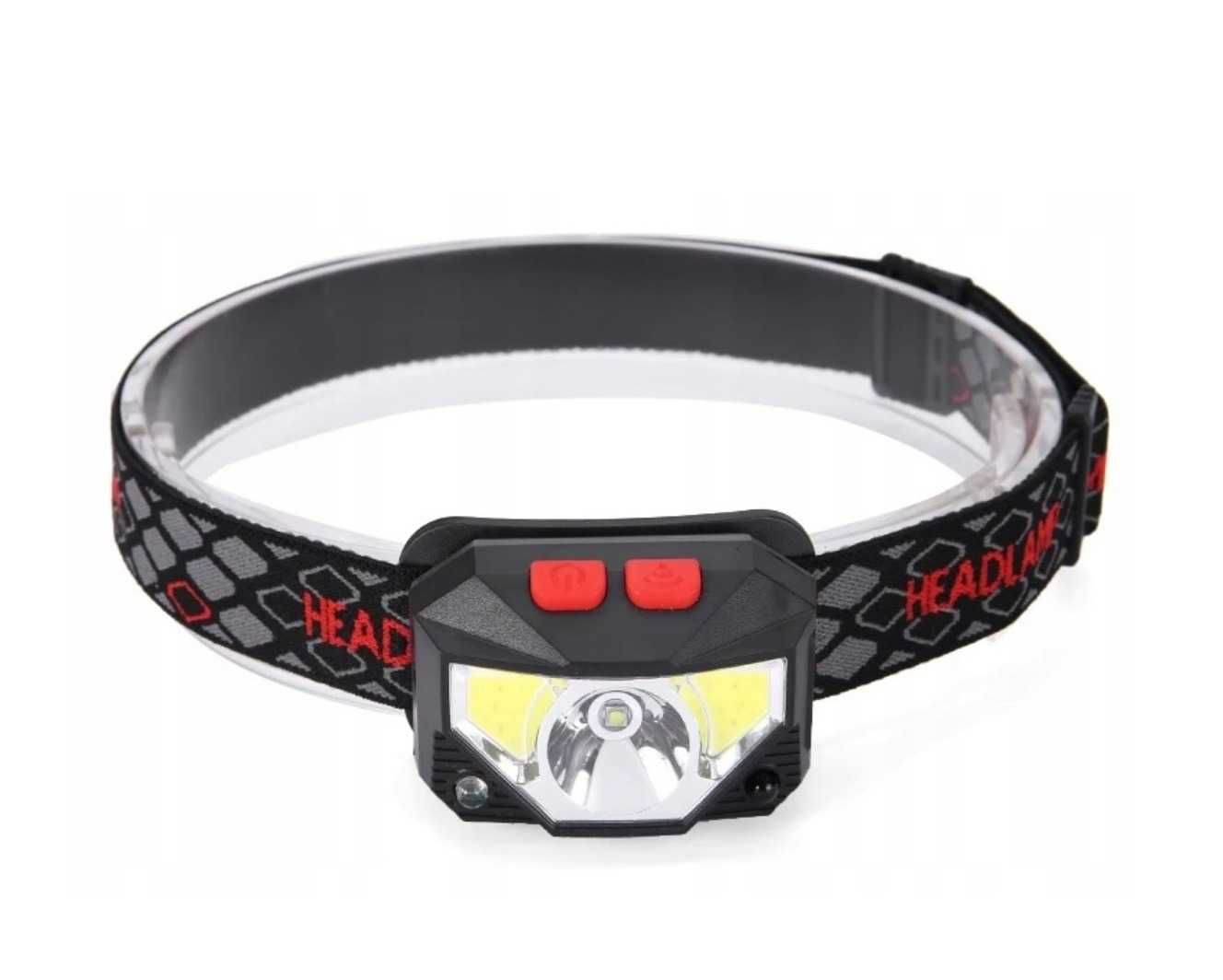 Latarka czołowa czołówka akumulatorowa 3W LED lampka turystyczna USB-C