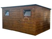 Schowek - Domek Ogrodowy 3,5X2M 2X Okno Drzwi Drewnopodobny Nb107