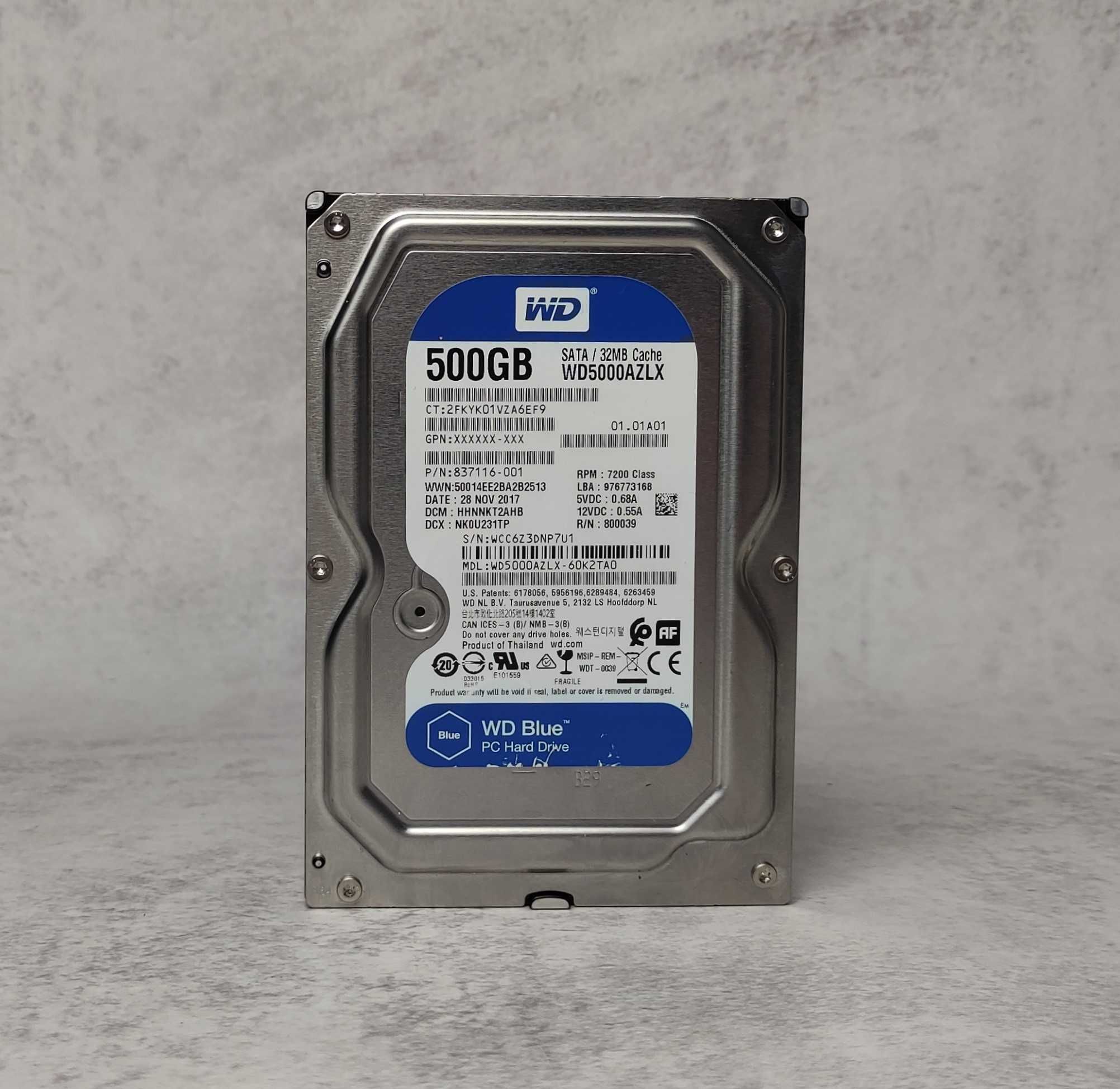 HDD 3.5 500GB | Жорсткий диск Western Digital Blue/Гарантія 12 міс