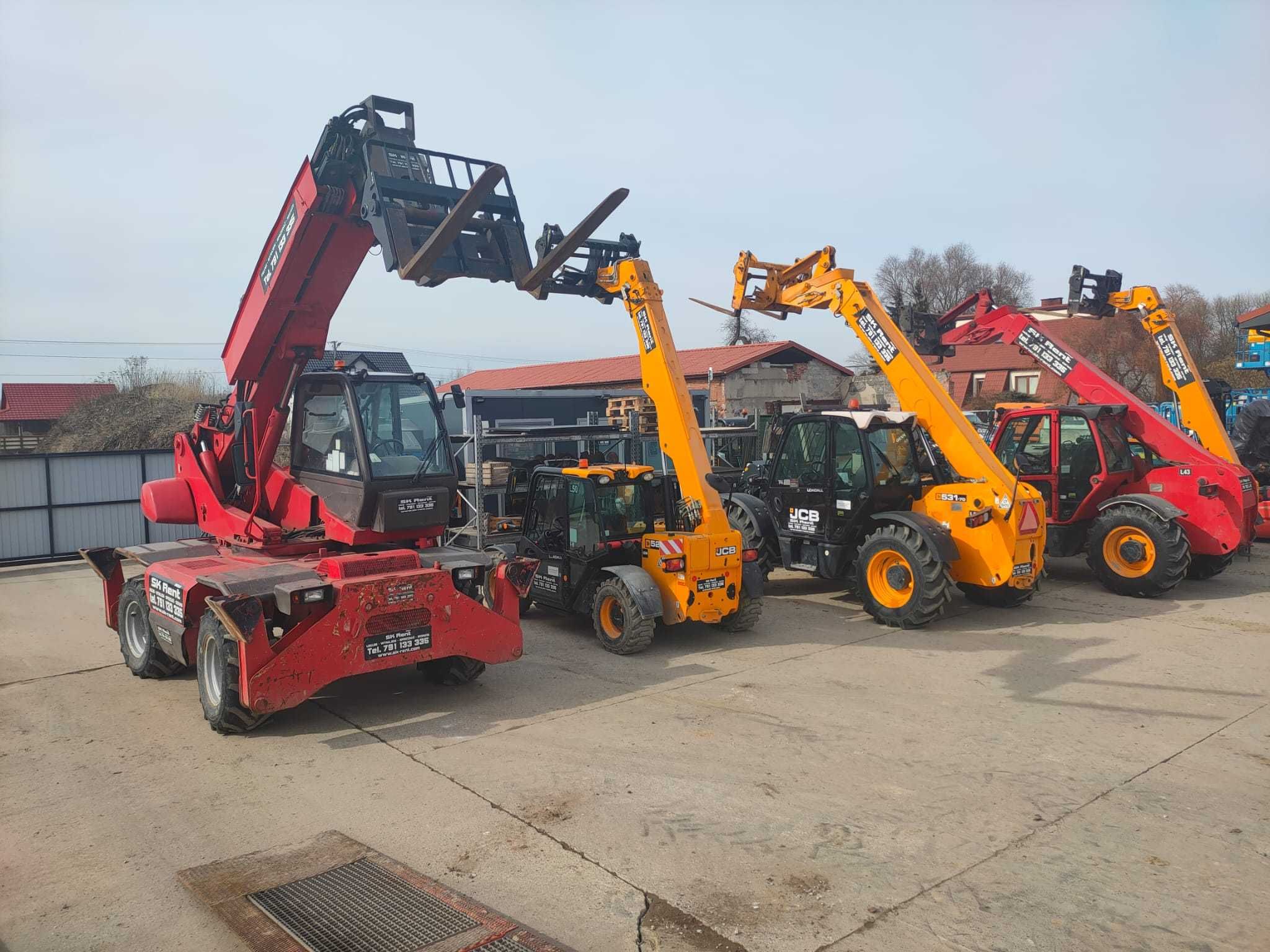 Wynajem ładowarka teleskopowa merlo roto mrt manitou jcb 6m-37m
