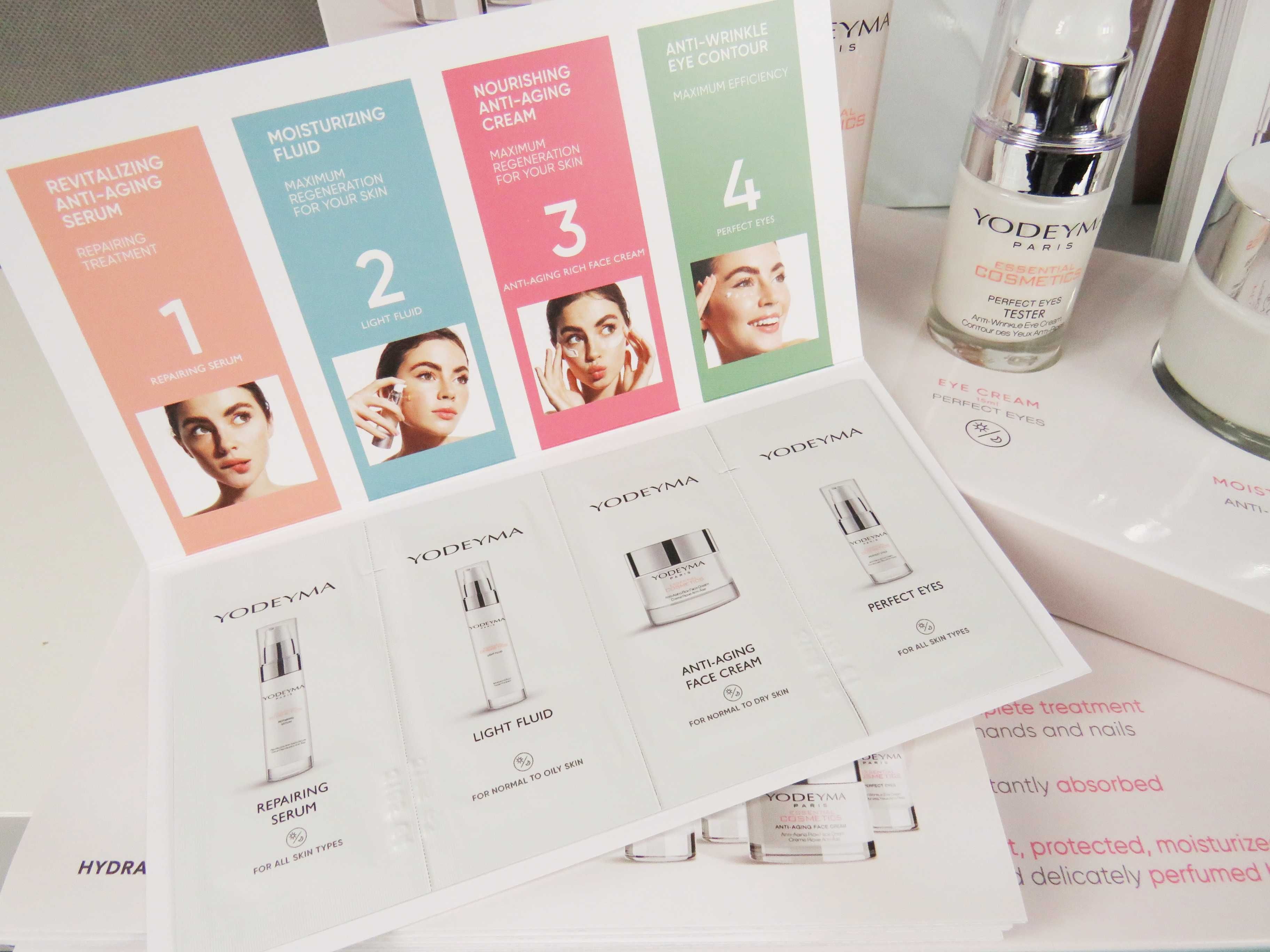 Yodeyma krem przeciwzmarszczkowy + krem pod oczy + serum + fluid