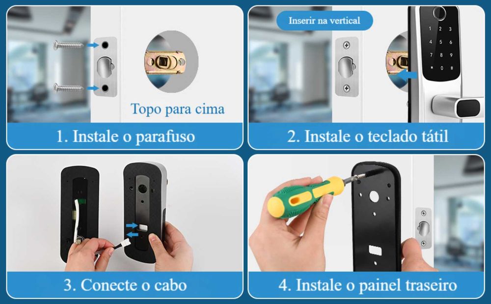 Fechadura Inteligente ‼️ TTLock ‼️WiFi ‼️ Biométrica ‼️IP65 ‼️c/ App