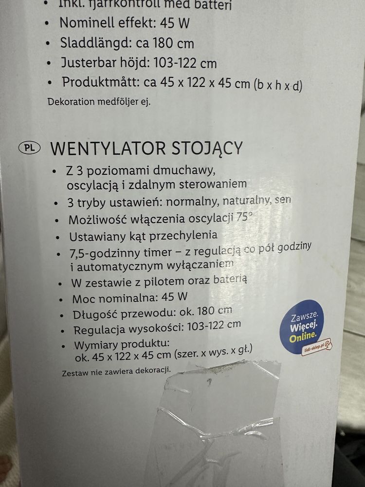 Wentylator stojący SilverCrest