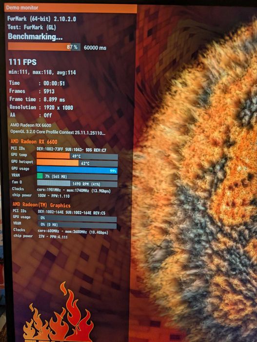 Rx6600 Asus 8gb в хорошому стані