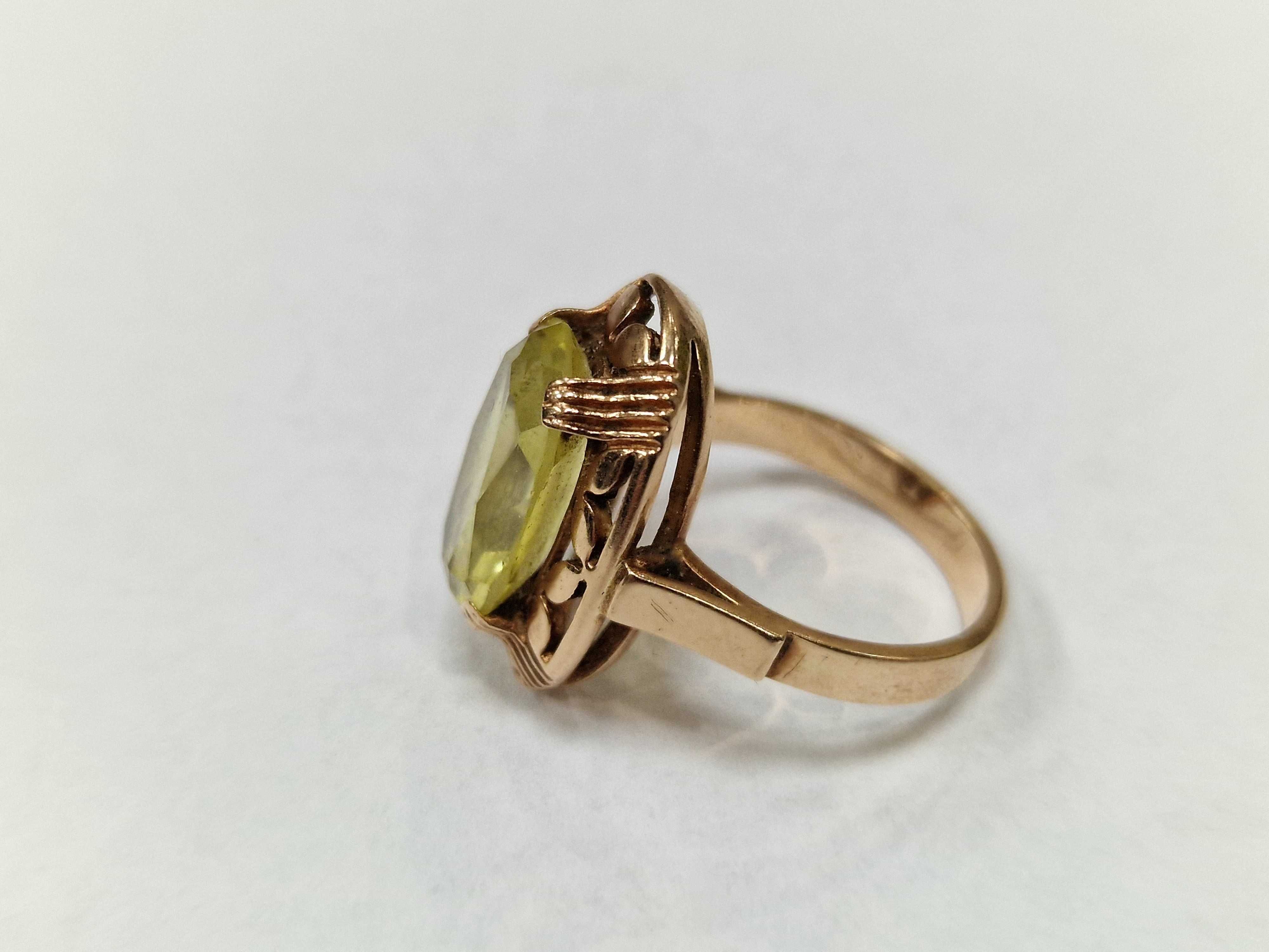 WARMET! Złoty pierścionek/ 585/ 6.56 gram/ R14/ Oliwin/ Warszawa 63-86
