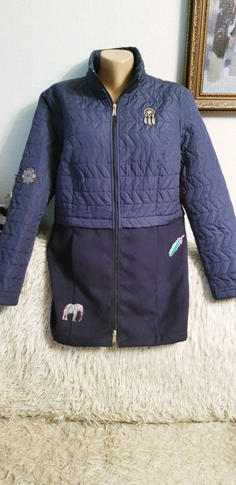 Пальто курточка ветровка 46-52 синяя
