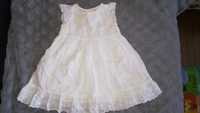 Sukieneczka sukienka biała NEXT r. 74
