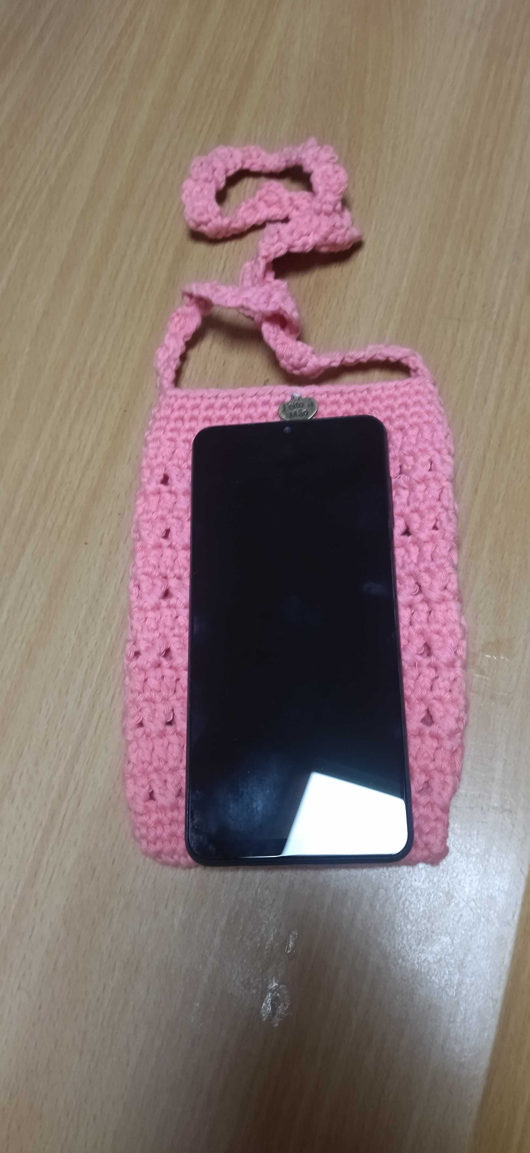 Bolsa Rosa para telemóvel ou cartão da escola