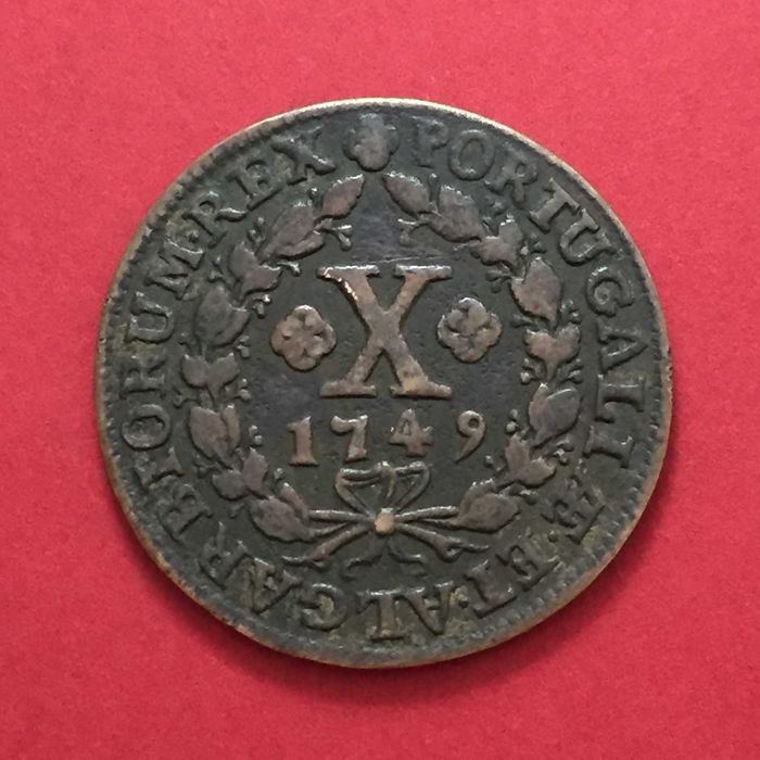 X Réis 1749 D. João V - Ø 34mm - R A R A