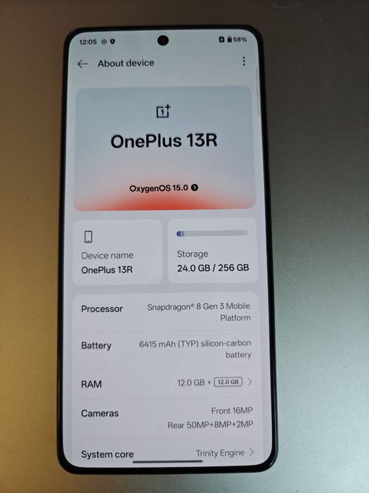OnePlus 13R (Ace 5) Snap 8 Gen3 12/256 6400mAh