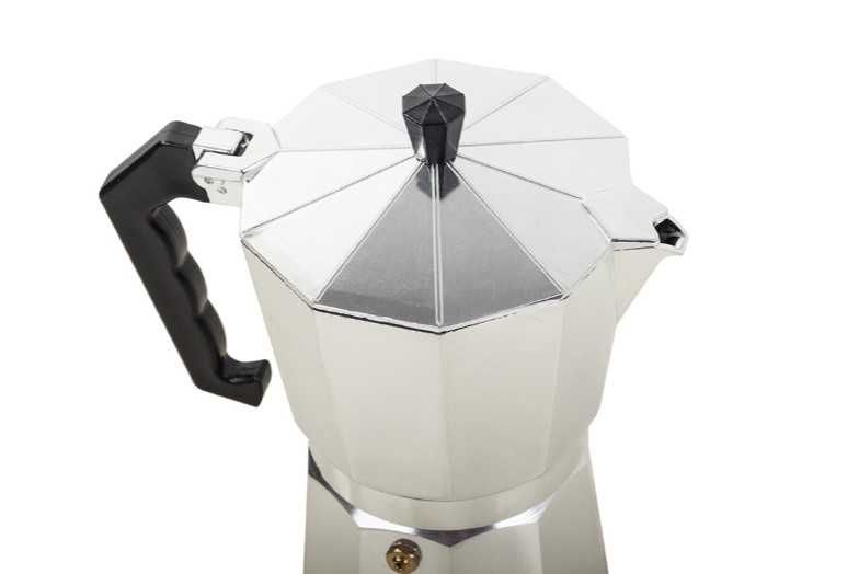 Kawiarka Zaparzacz 6 Kaw 300ml Włoski Design Aluminiowa Biała