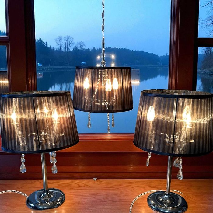 Komplet lamp Vintage, Glamour, Hollywood Regency