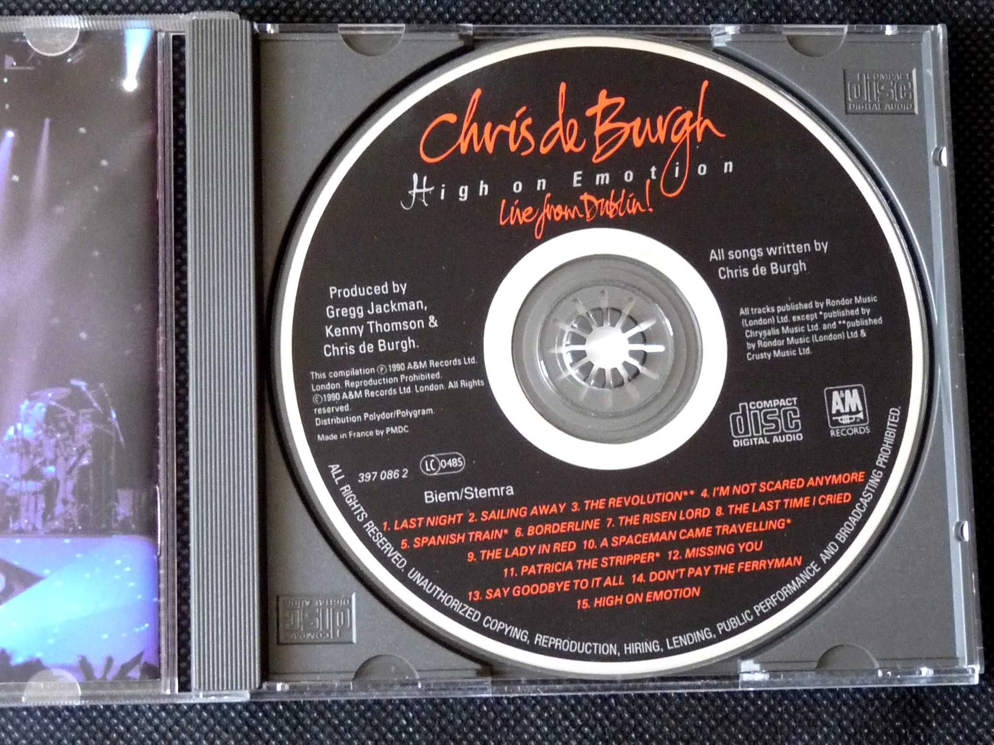 Chris De Burgh - High On Emotion, Live From Dublin! (CD) wydanie 1990