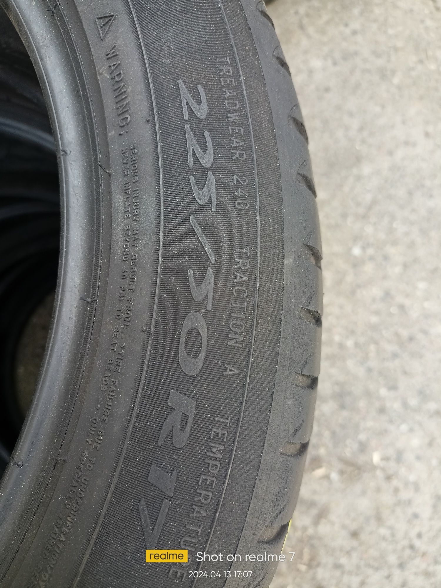 Opony 225-17 Michelin 17 rok