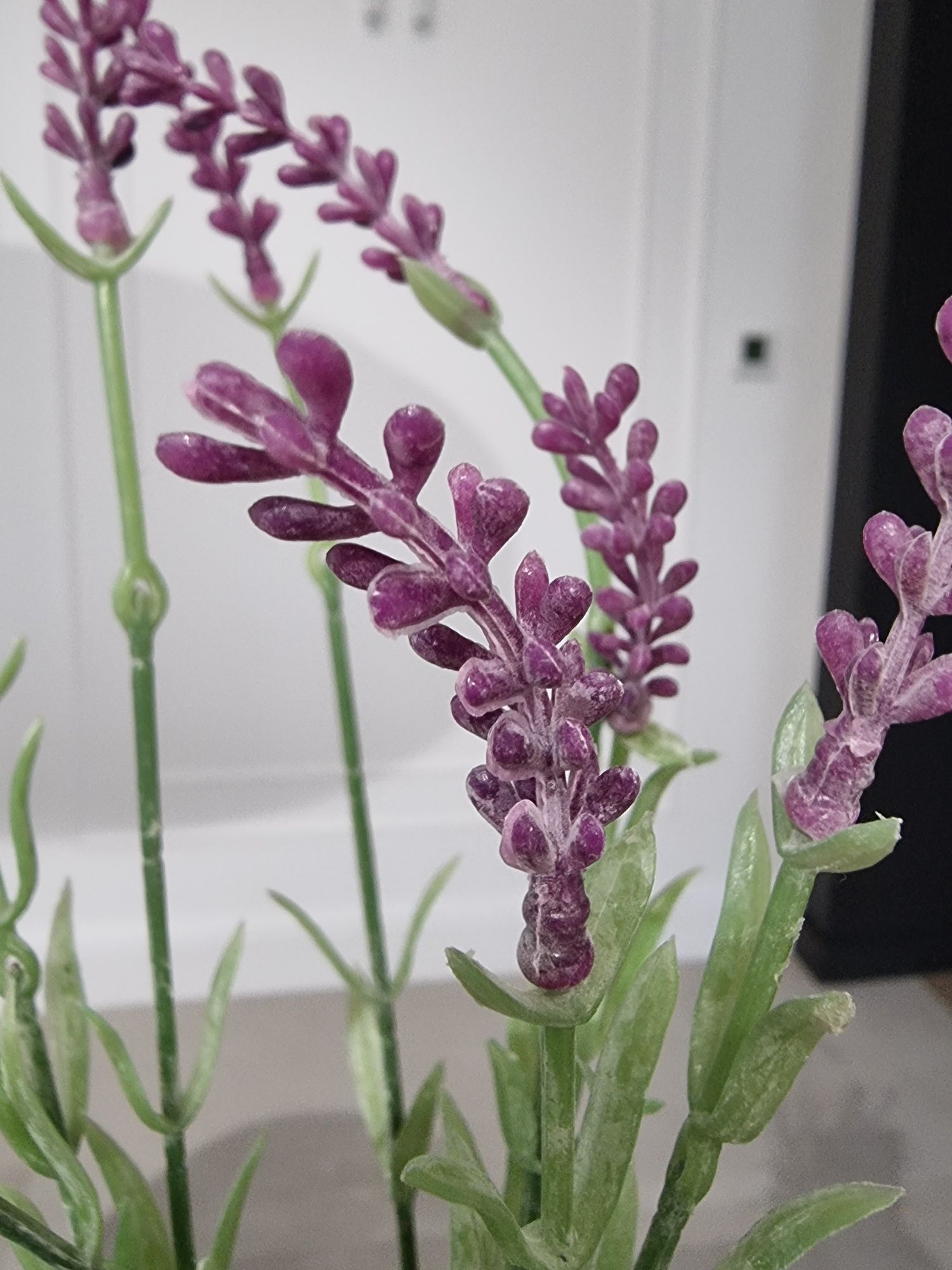 Sztuczne kwiaty sztuczna lawenda sztuczny wrzos w doniczce fioletowa
