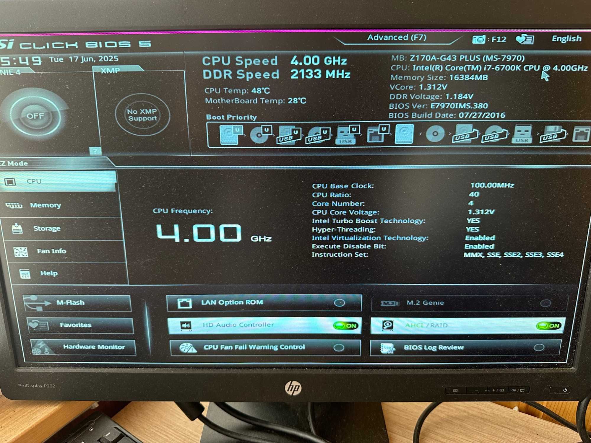 Комплект MSI Z170A-G43 Plus + i7 6700K