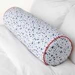 Poduszka MÖJLIGHET - IKEA - biało-niebieska, dł. 80 cm i śr. 25 cm