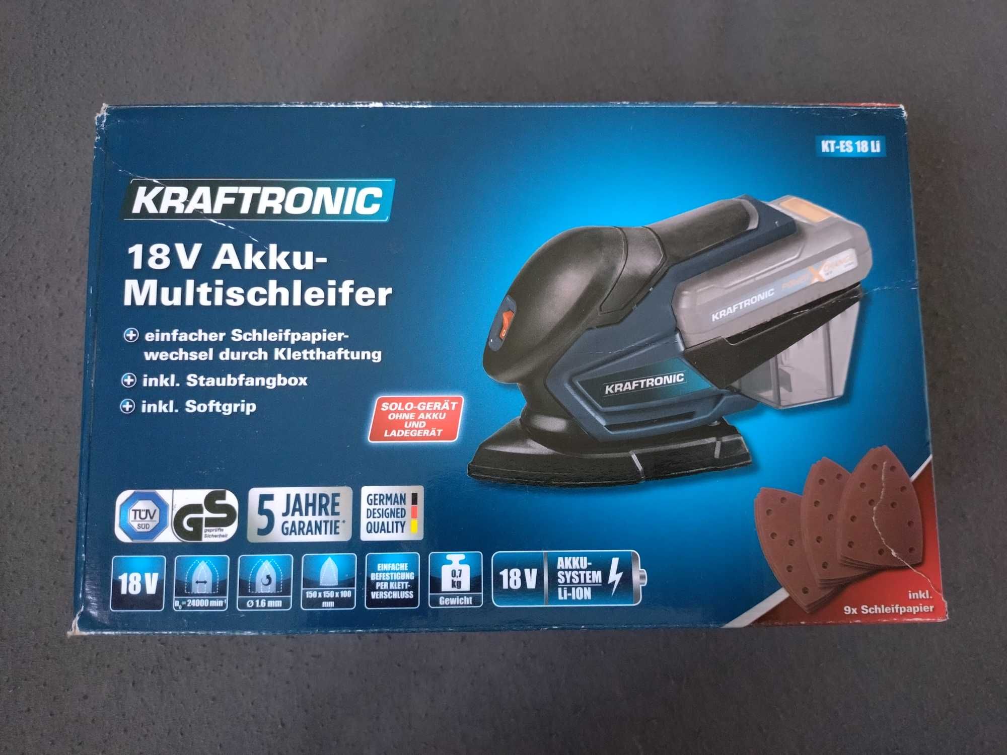 Szlifierka oscylacyjna uniwersalna Kraftronic KT-ES 18 Li Solo Einhell