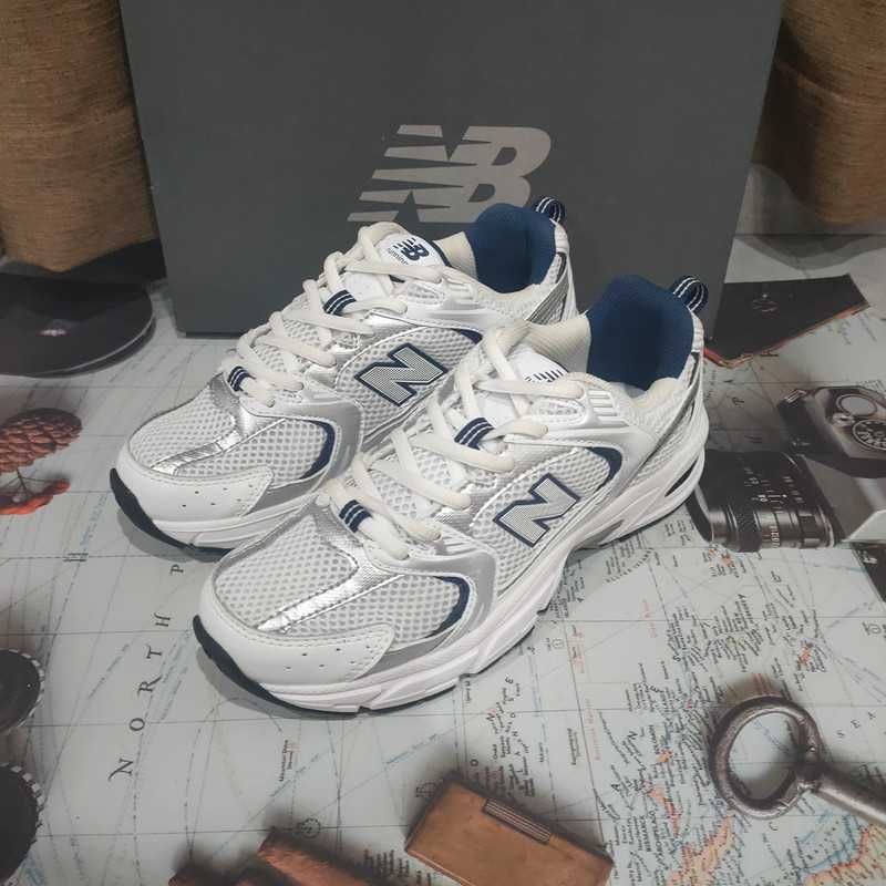 New Balance 530 White Silver Navy 40