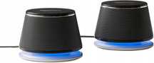 AmazonBasics Głośniki komputerowe BASS PC podświetlenie LED dwa kolory