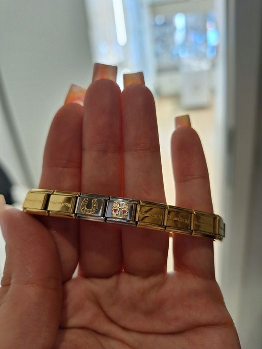 Nowa bransoletka Nomination Composable złota z ozdobnymi linkami #