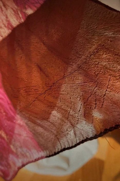 Jedwabny szalik szal jedwab 100% różowy burgundowy premium jakość