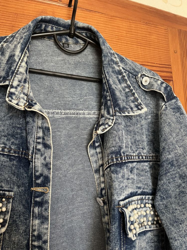 Джинсовка подовжена (кардиган) жіночий 3XL