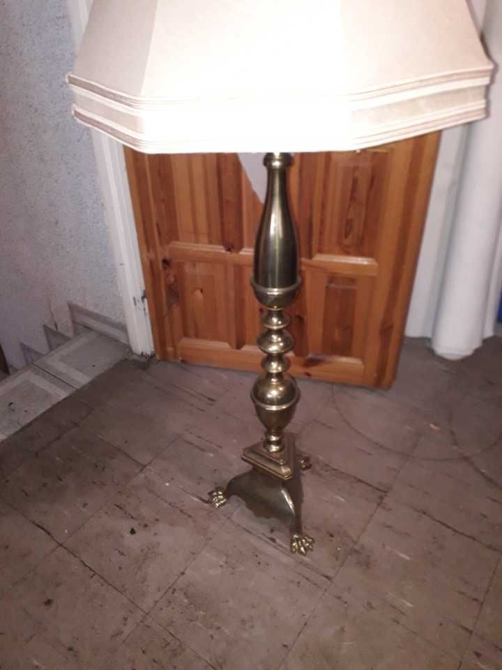 Lampa stojąca mosiężna