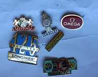 komplet przypinek Omega Longines Swatch Festina