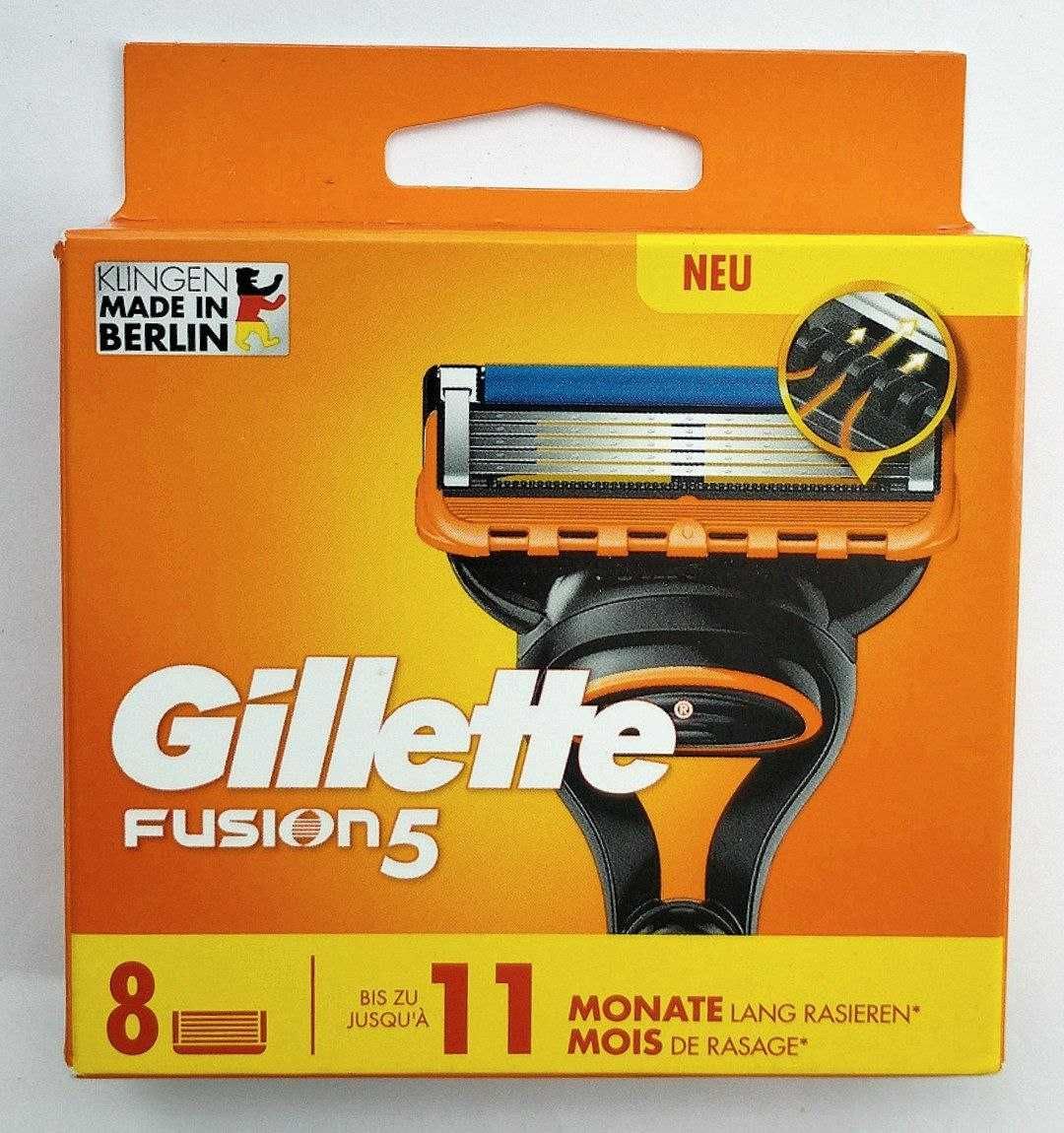 Gillette Fusion5 леза для гоління 4, 6,8,12,14 шт в уп. 100% Оригінал