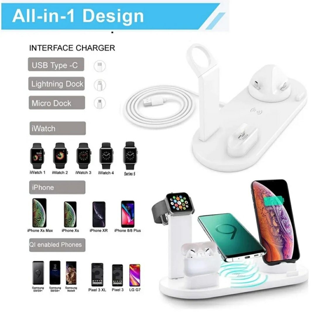 Зарядка,док - станция 7/1 и 4/1 быстрая зарядка 30w Samsung/Iphone .
