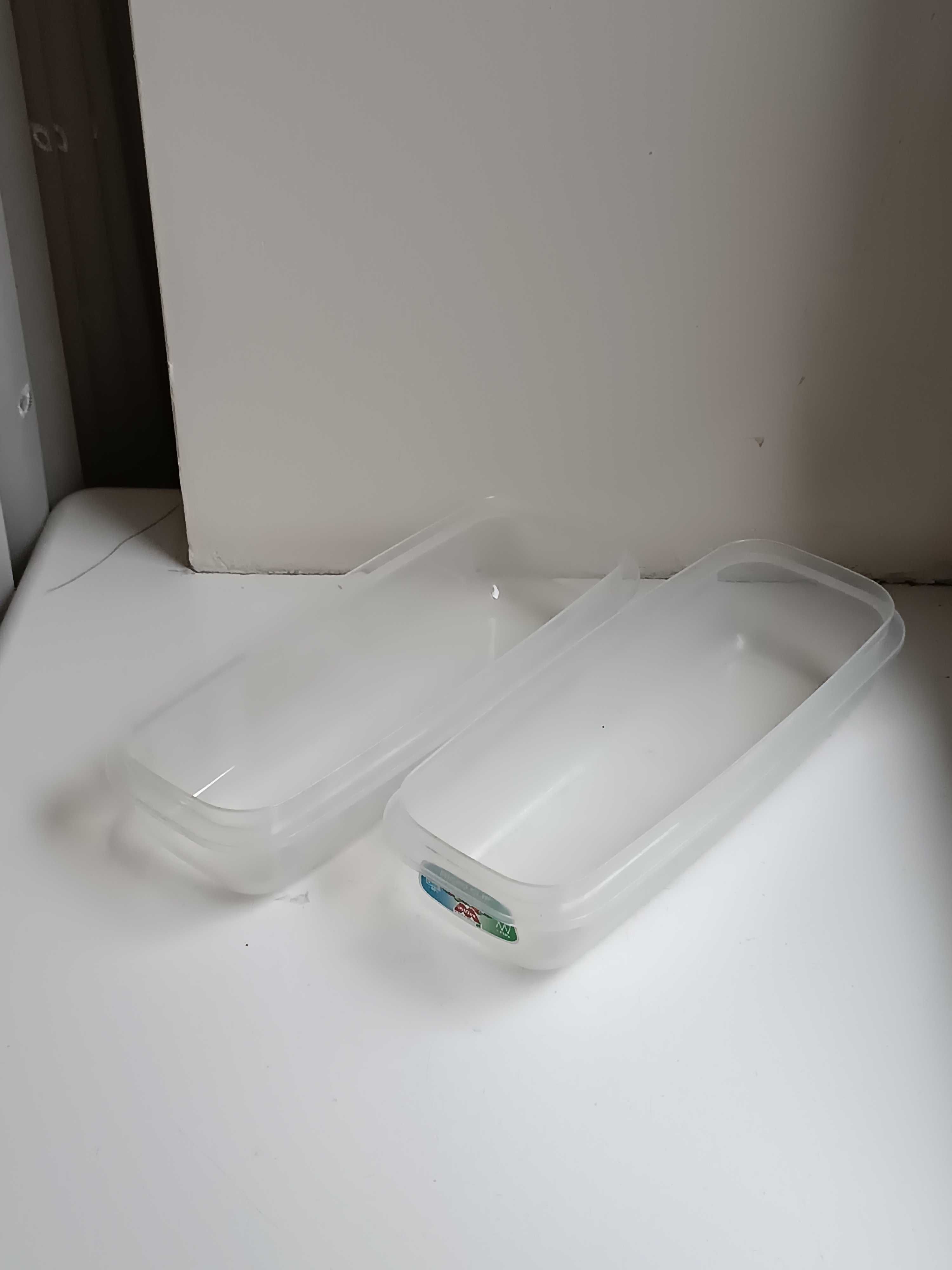 Plastikowe pojemniki pudełka pudełko na żywność długie podłużne zestaw