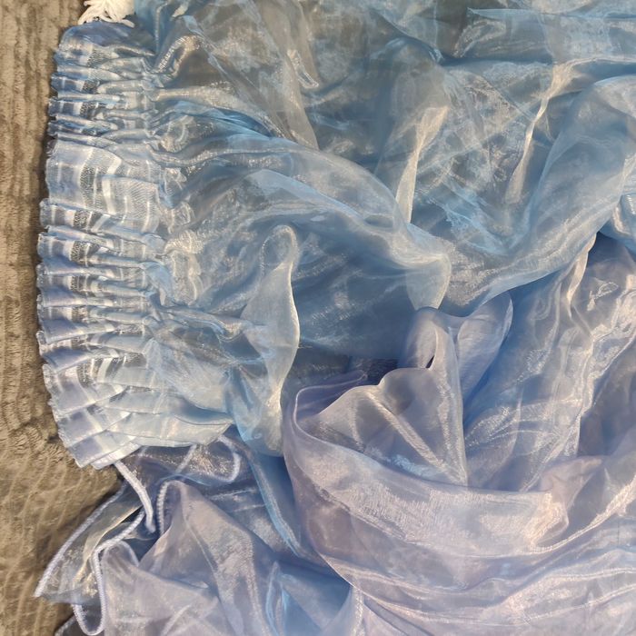 ВУАЛЕВАЯ ТЮЛЬ, с тесьмой, на карниз длиной 1,1-1,2м